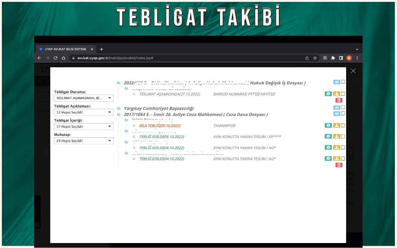 IMEREK UYAP AVUKAT YARDIMCISI - 截图 4