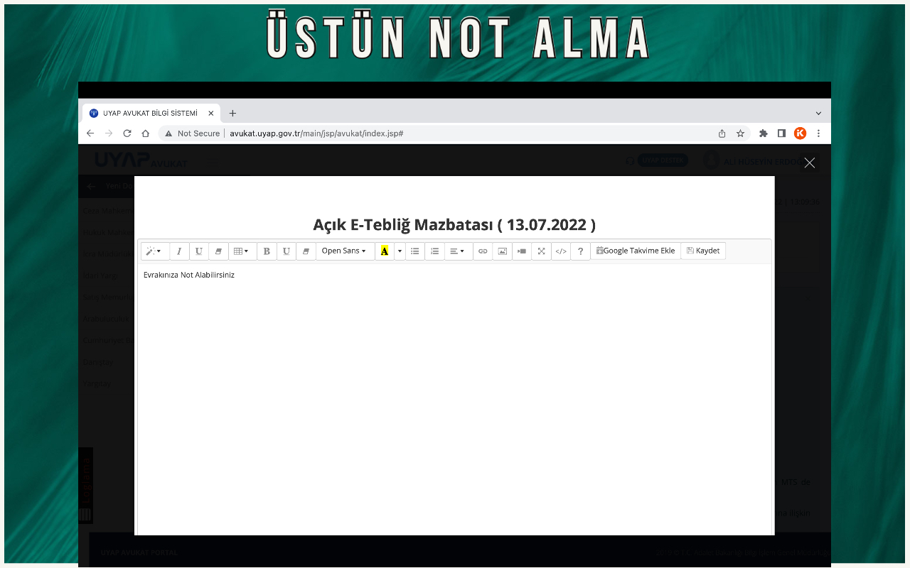 IMEREK UYAP AVUKAT YARDIMCISI - 截图 5