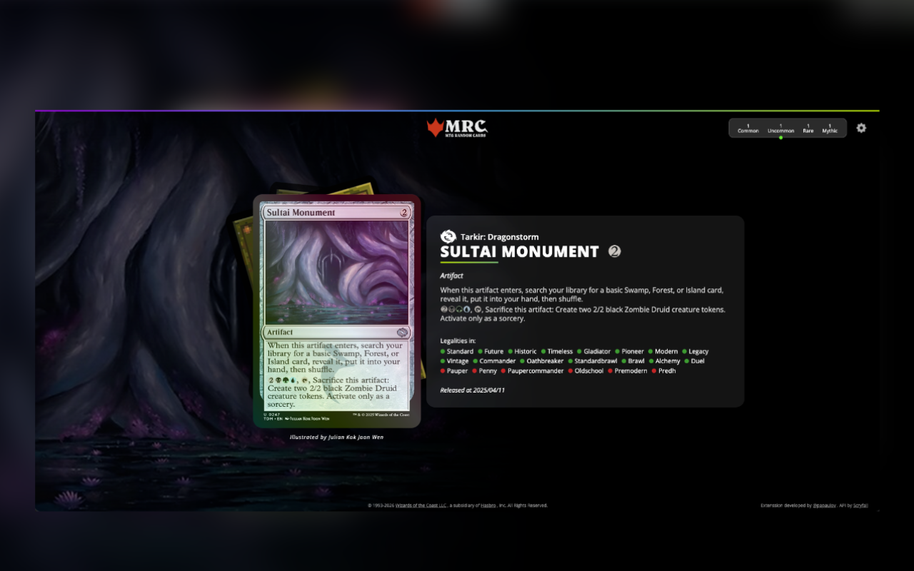 Magic the Gathering Random Card - 截图 1