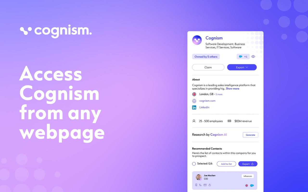 Cognism - Sales Intelligence Extension - 截图 3