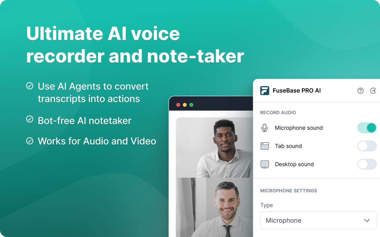 FuseBase PRO: AI Note taker, Meeting recorder and file sharing - 截图 2