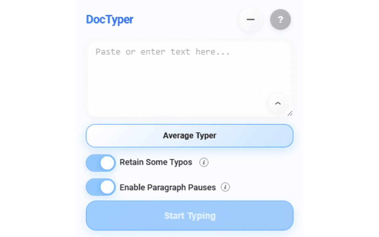 DocTyper: Most Advanced Human Typer for Google Docs & Slides - 截图 2