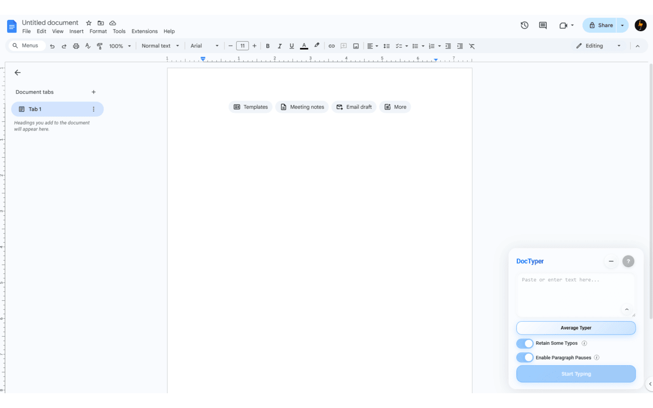 DocTyper: Most Advanced Human Typer for Google Docs & Slides - 截图 3
