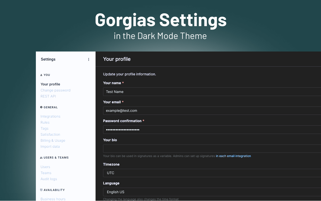 Dark mode for Gorgias - 截图 3