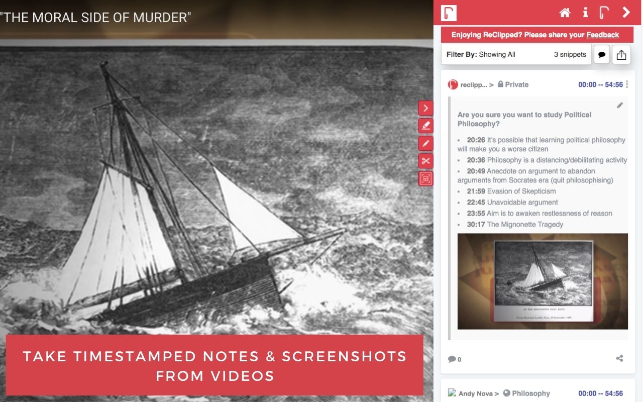 ReClipped: YouTube Notes & Screenshots - 截图 5