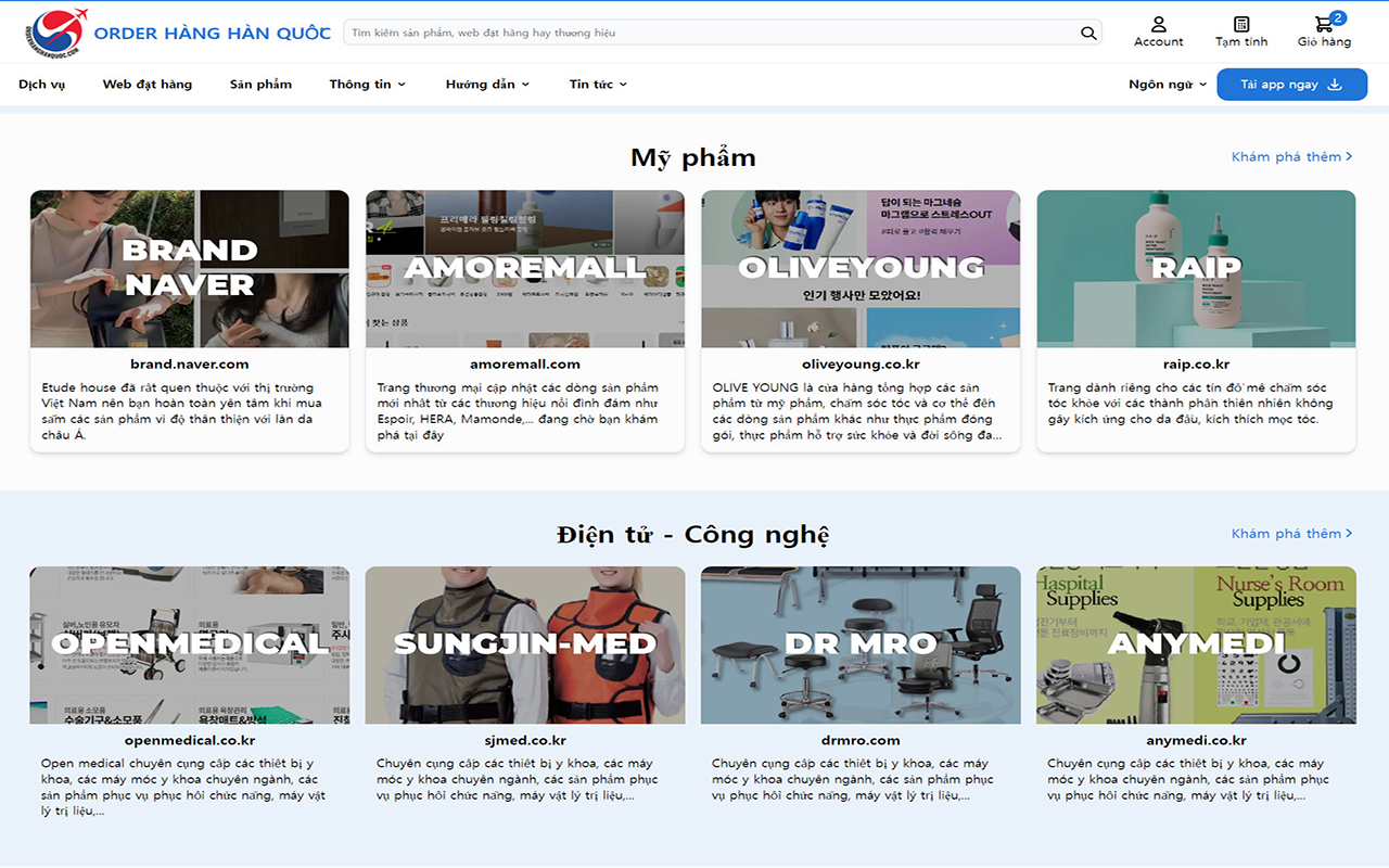 Order hàng Hàn Quốc - 截图 1