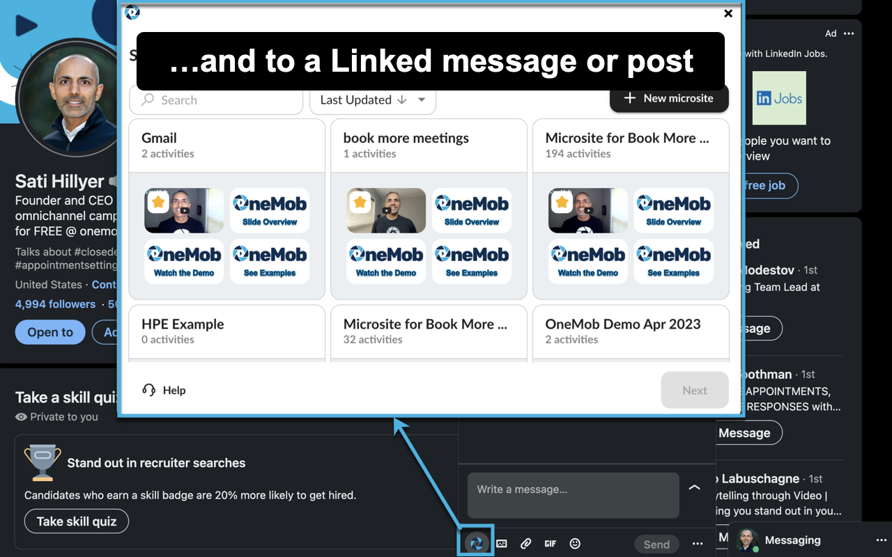 OneMob - More Engagement with Free Microsites - 截图 4