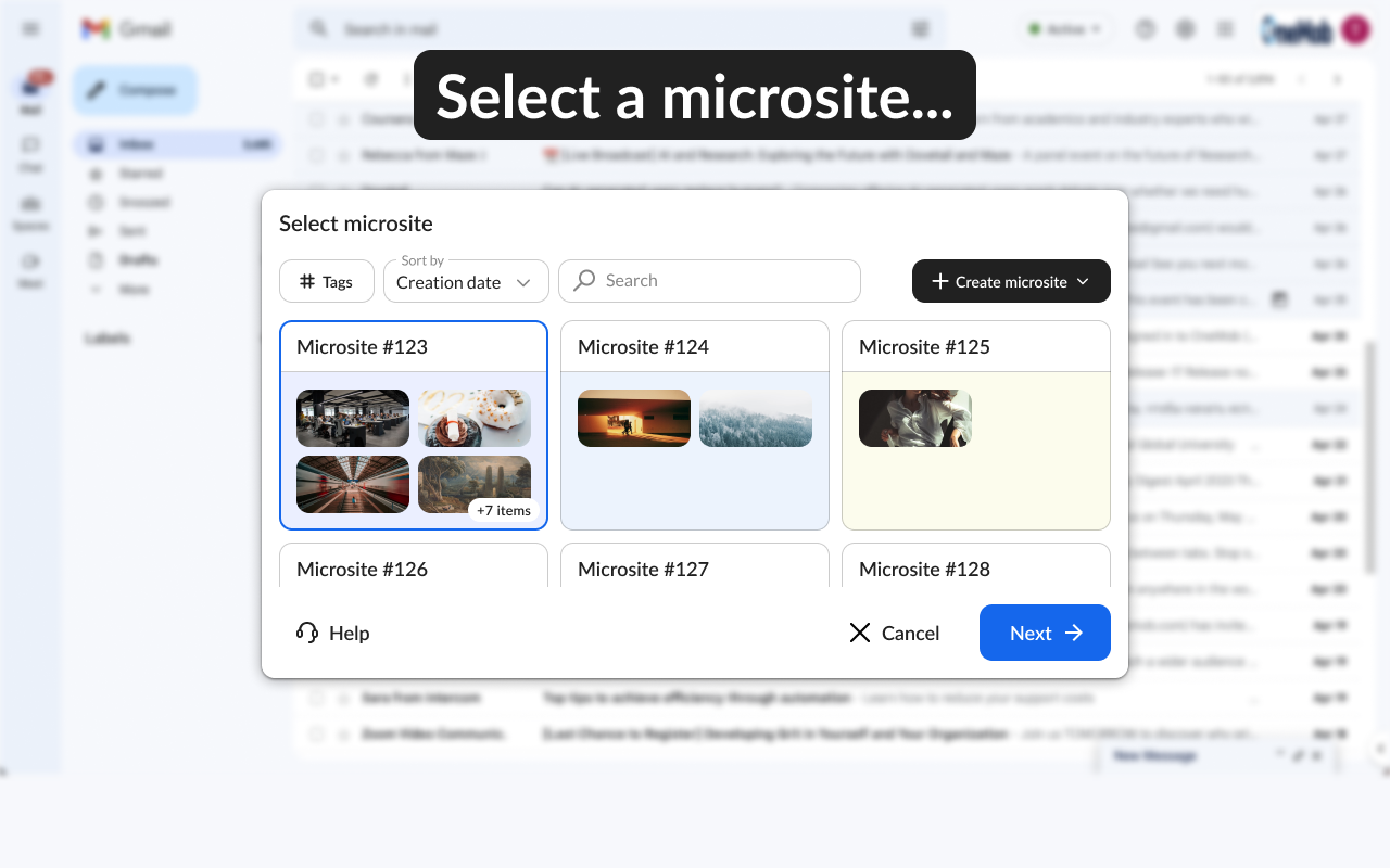 OneMob - More Engagement with Free Microsites - 截图 5