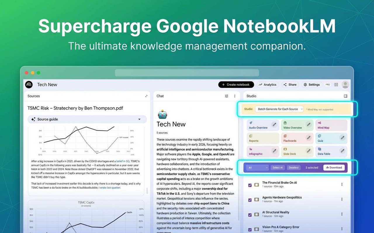 NoteKitLM for NotebookLM:图书、网页与 ChatGPT Research 更高效工作流 - 截图 1