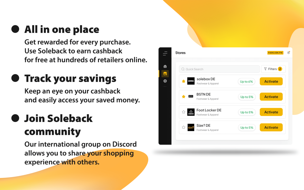 SoleBack Cashback - 截图 1
