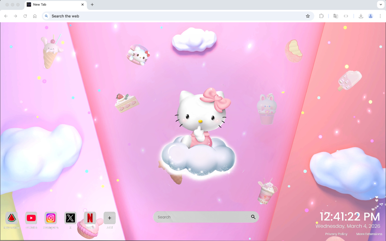 Pink Hello Kitty Live Wallpaper - 截图 3
