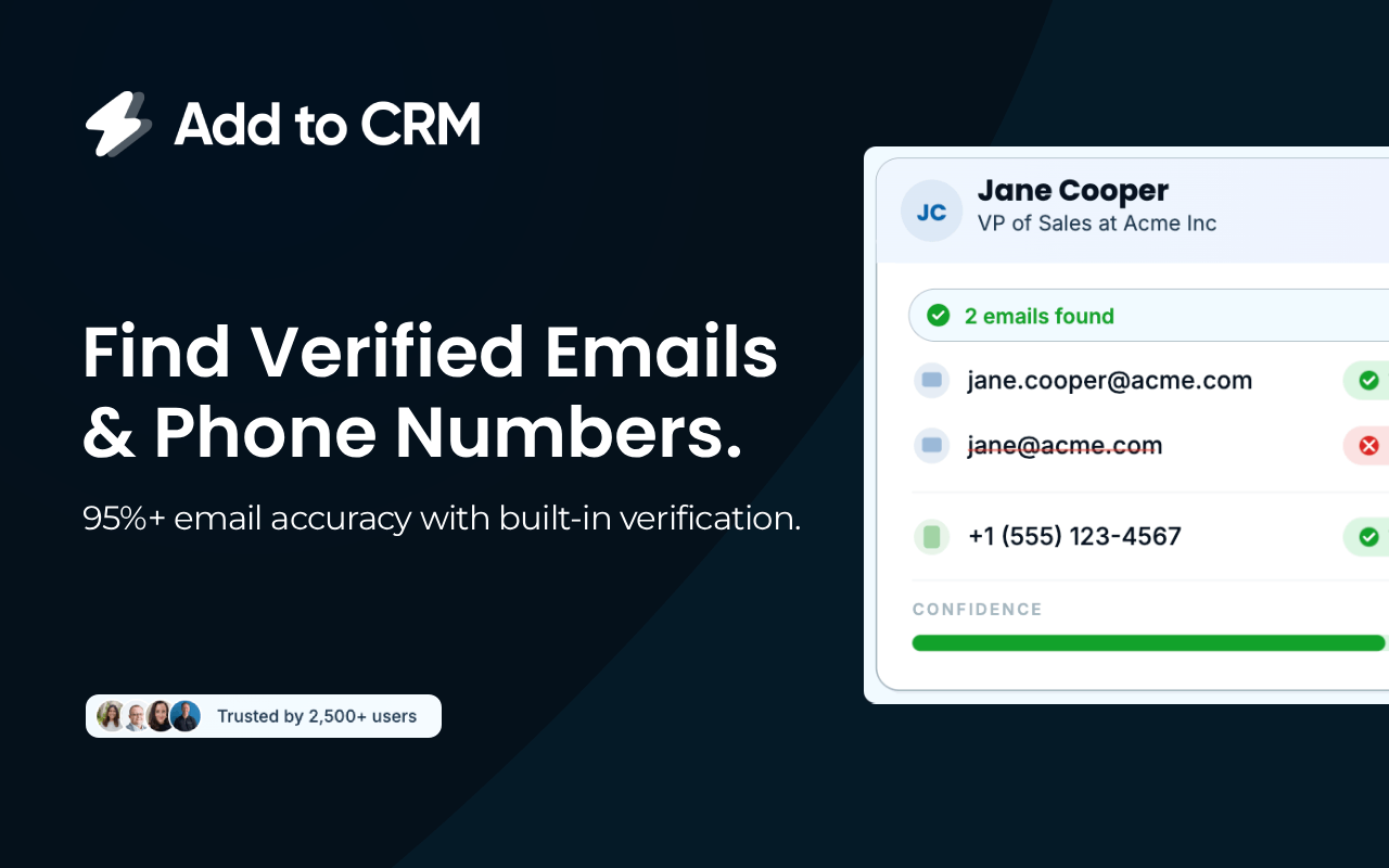 Add to CRM for Monday CRM: Free B2B Prospecting Integration - 截图 4