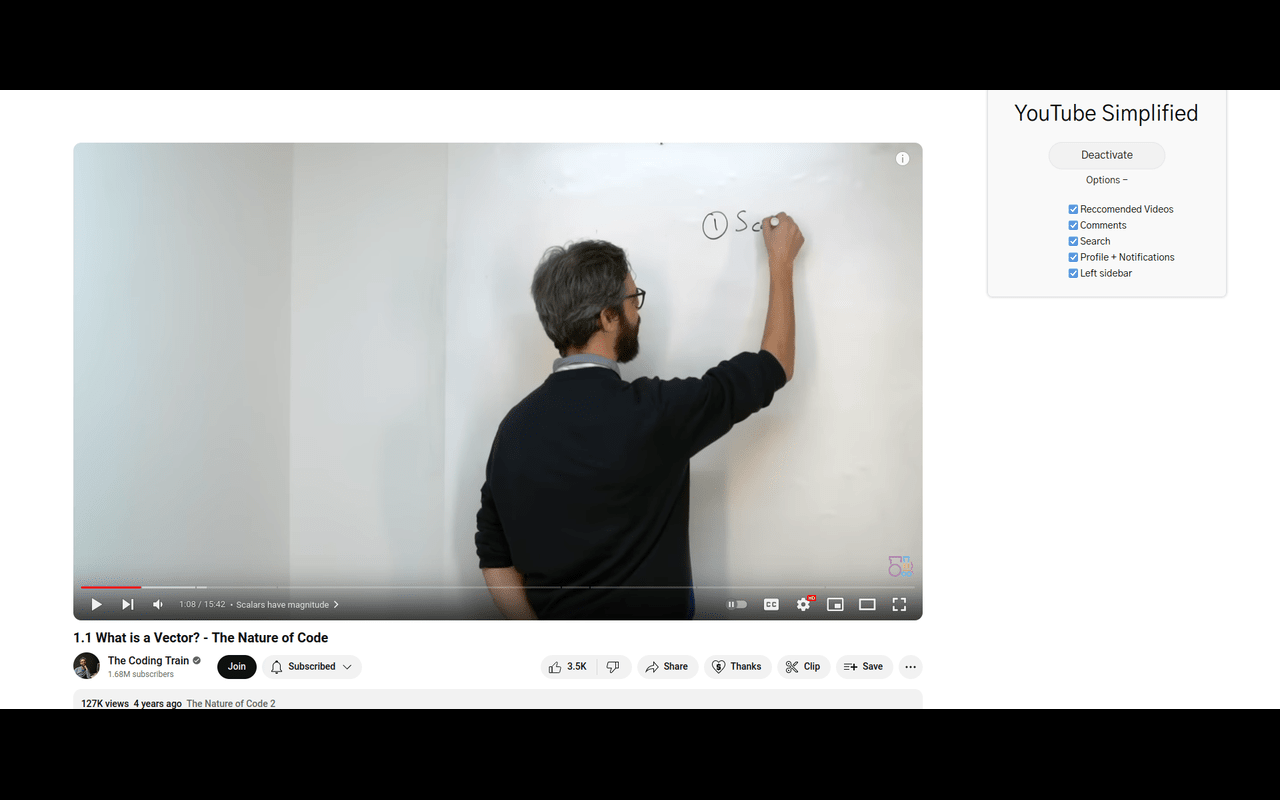 YouTube Simplified - Hide Recommendations, Comments - 截图 3