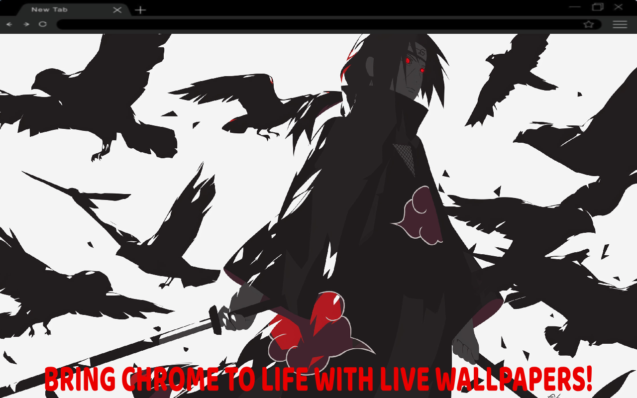 Naruto Itachi with Swords and Crows Live Wallpaper - 截图 3