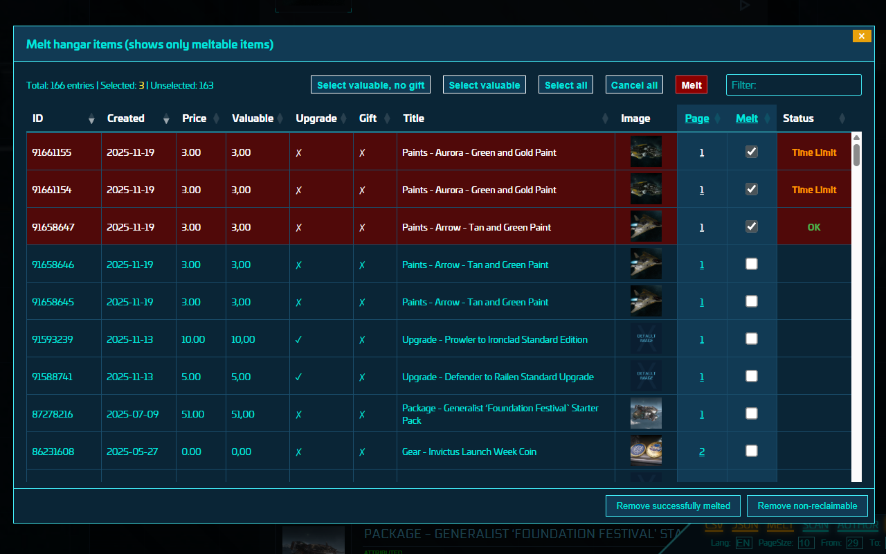 StarCitizen Hangar helper - 截图 4