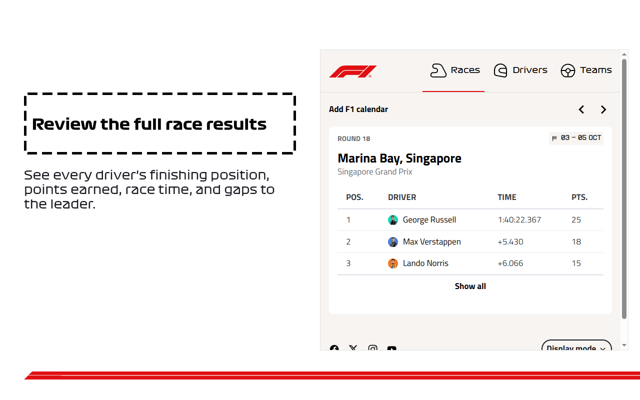 F1 - Schedule & Results - 截图 4
