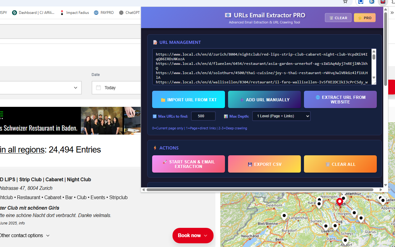 URLs Email Extractor PRO - 截图 1
