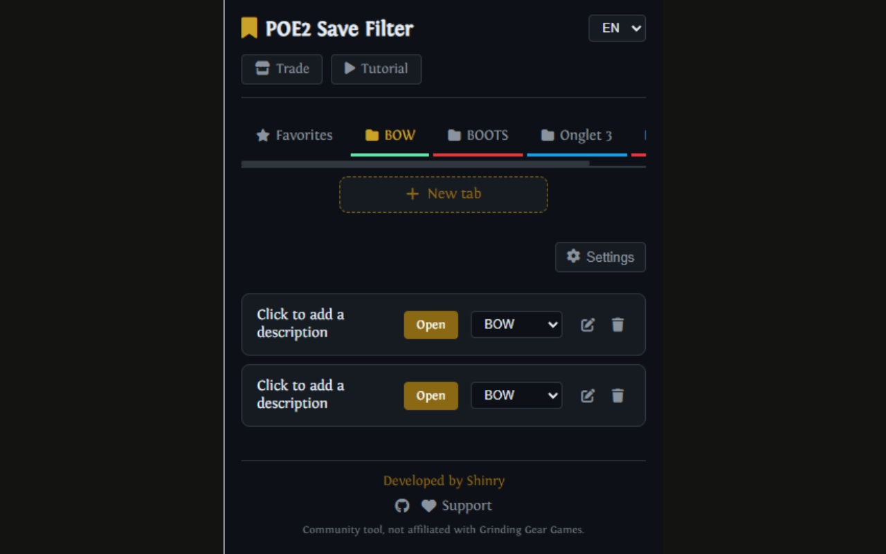 POE2 - Save Trade Filter - 截图 1