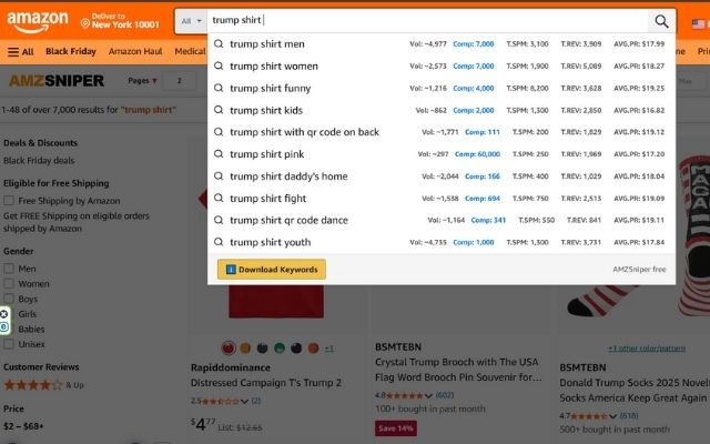 AMZSniper Free merch Amazon & kdp Quick View - 截图 5