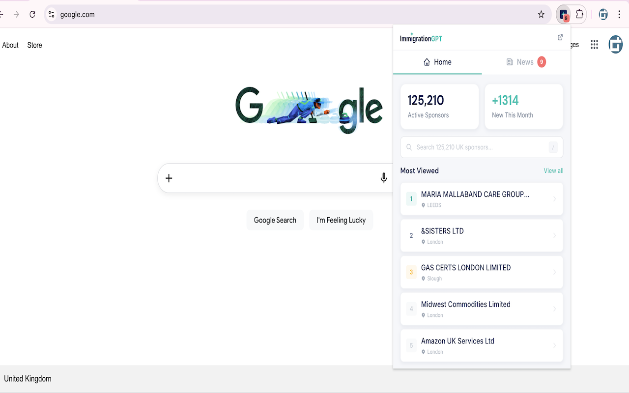 ImmigrationGPT - UK Visa Sponsor Search - 截图 2