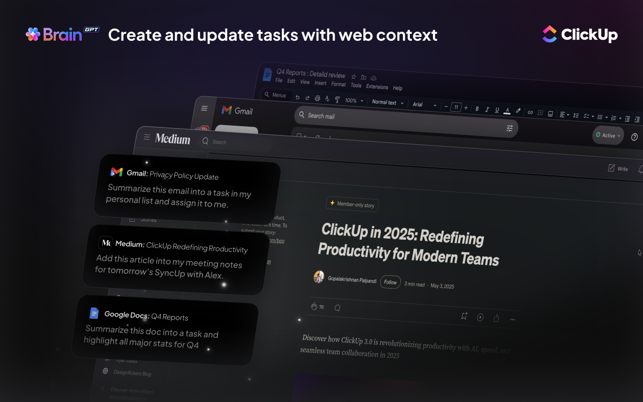 ClickUp: Talk to AI in Any Tab: ChatGPT, Gemini & Claude + Voice Dictation - 截图 3