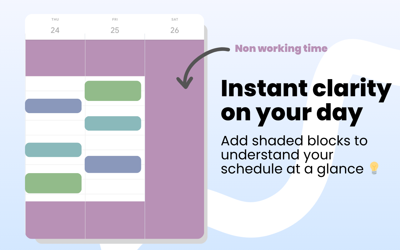 Shade Calendar – Time Blocking for Google Calendar - 截图 1