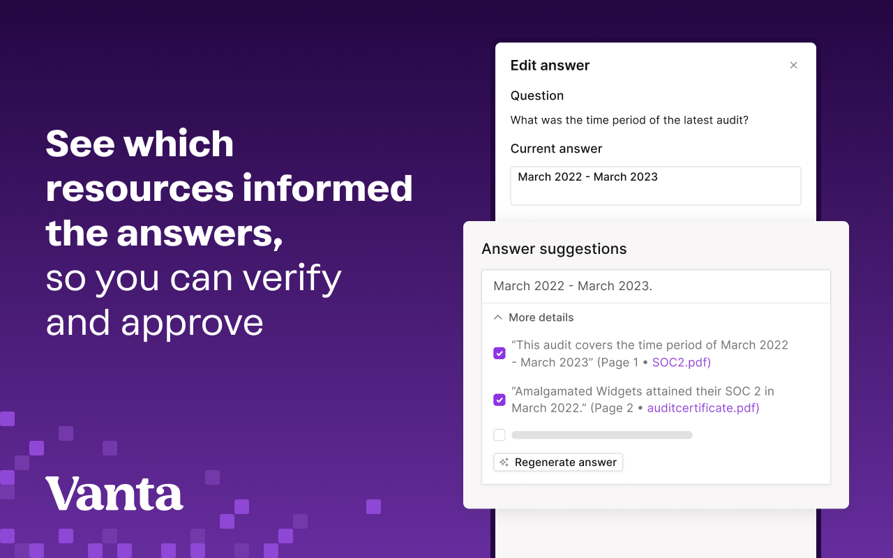 Vanta - Questionnaire Automation - 截图 1