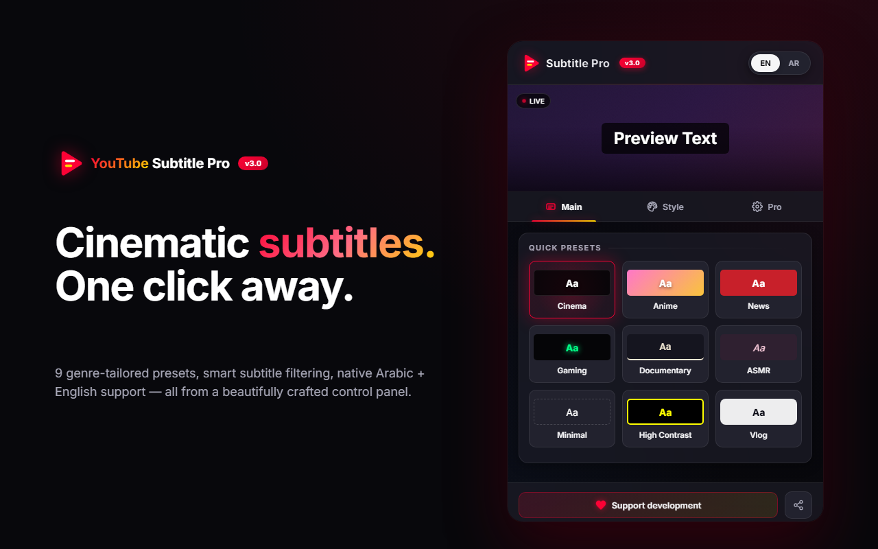 YouTube Subtitle Pro - 截图 2