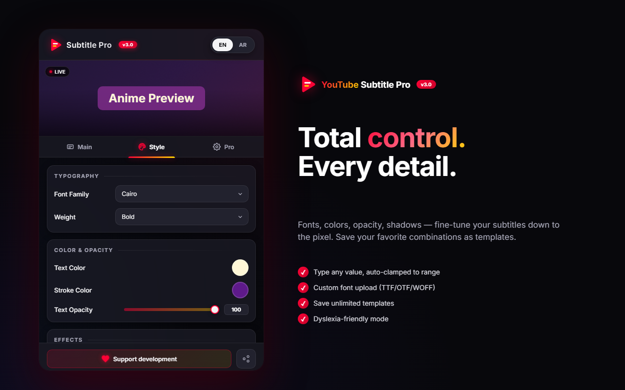 YouTube Subtitle Pro - 截图 4