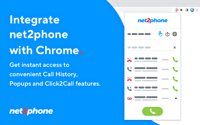 net2phone for Chrome - 截图 1
