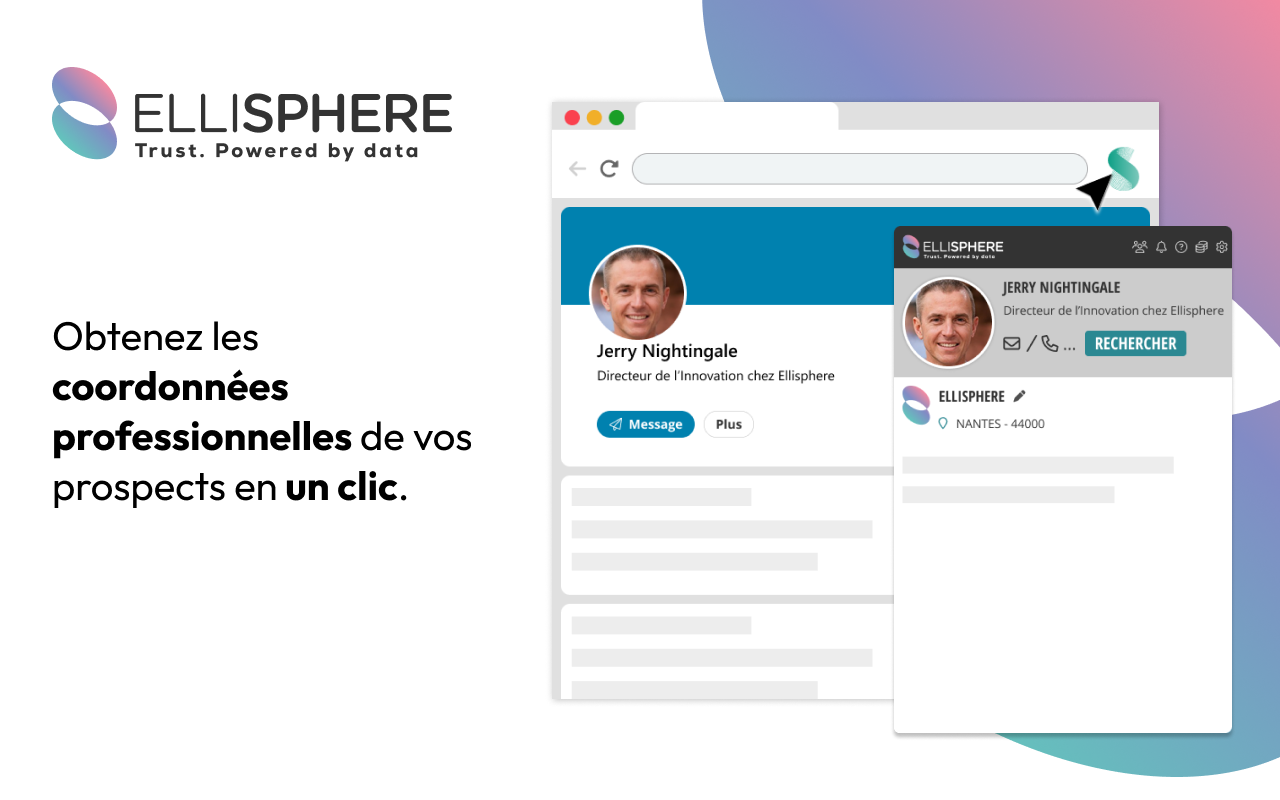 Ellisphere - Obtenir l'email et le téléphone sur des contacts B2B - 截图 1