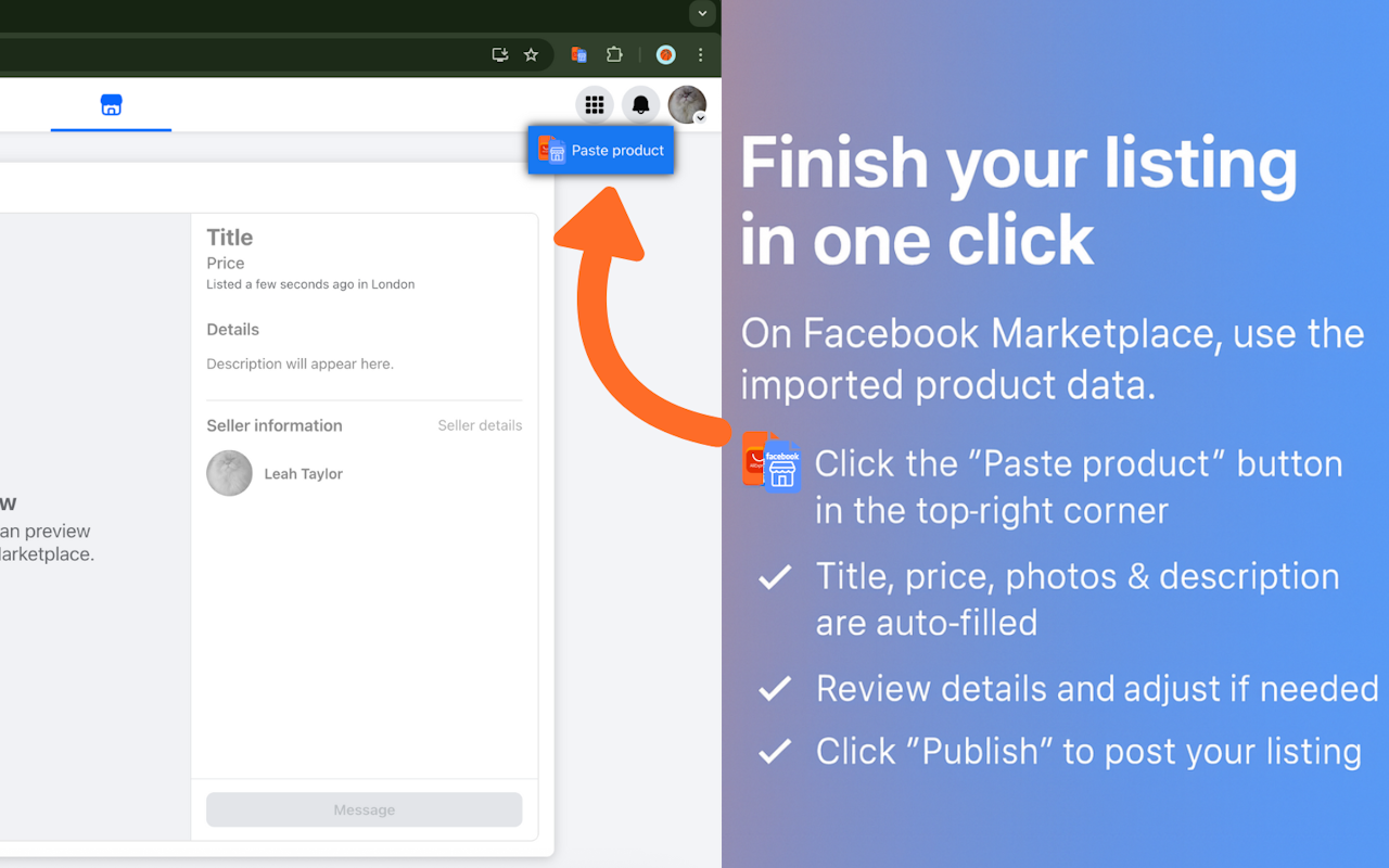 Import Aliexpress product to Facebook - 截图 5