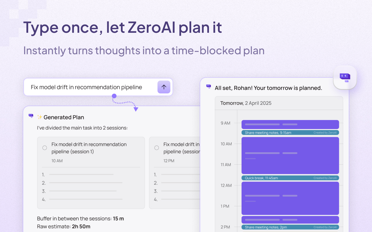 ZeroAI: Your AI work assistant - 截图 1