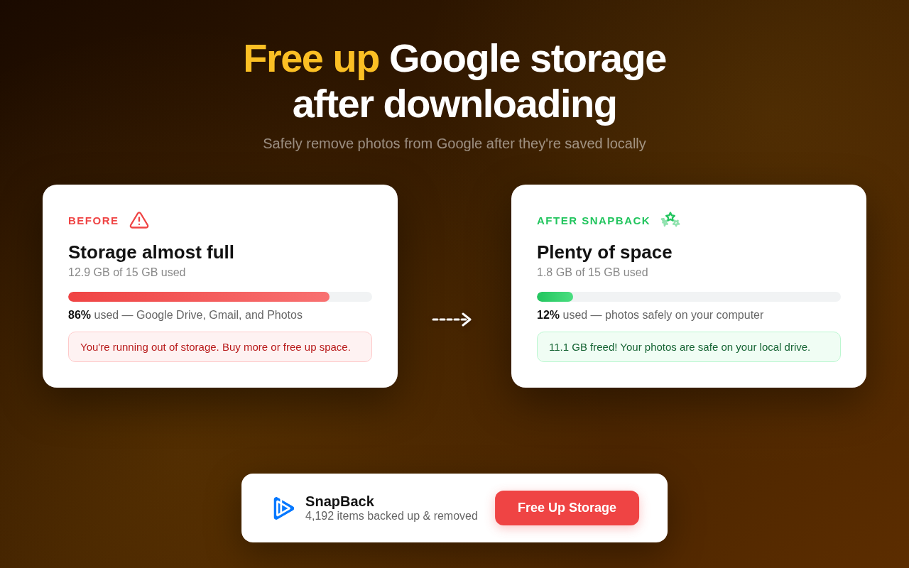 Snapback - Google Photos Downloader - 截图 2