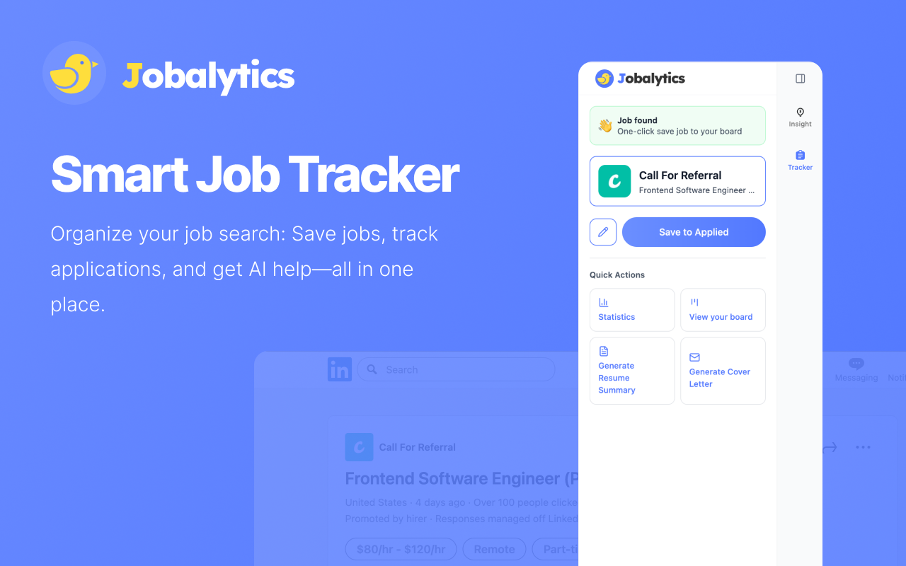 Jobalytics - ATS Resume Checker & Job Tracker - 截图 4