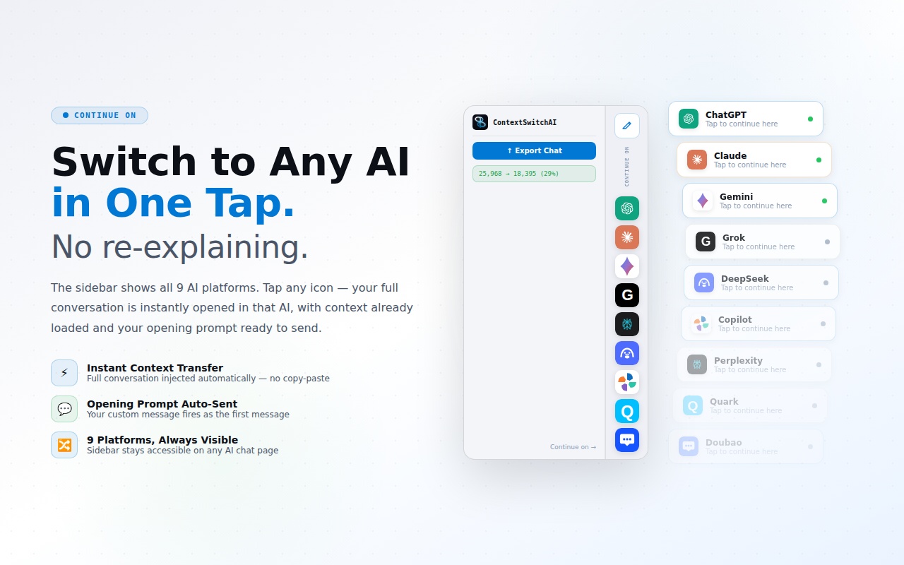 AI Chat Exporter: Transfer, Save & Continue ChatGPT, Claude, Gemini & More - 截图 5