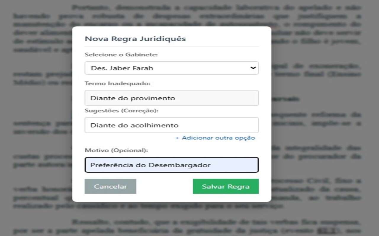 Juridiquês - Corretor Gramatical e Ortográfico para Grupos - 截图 1