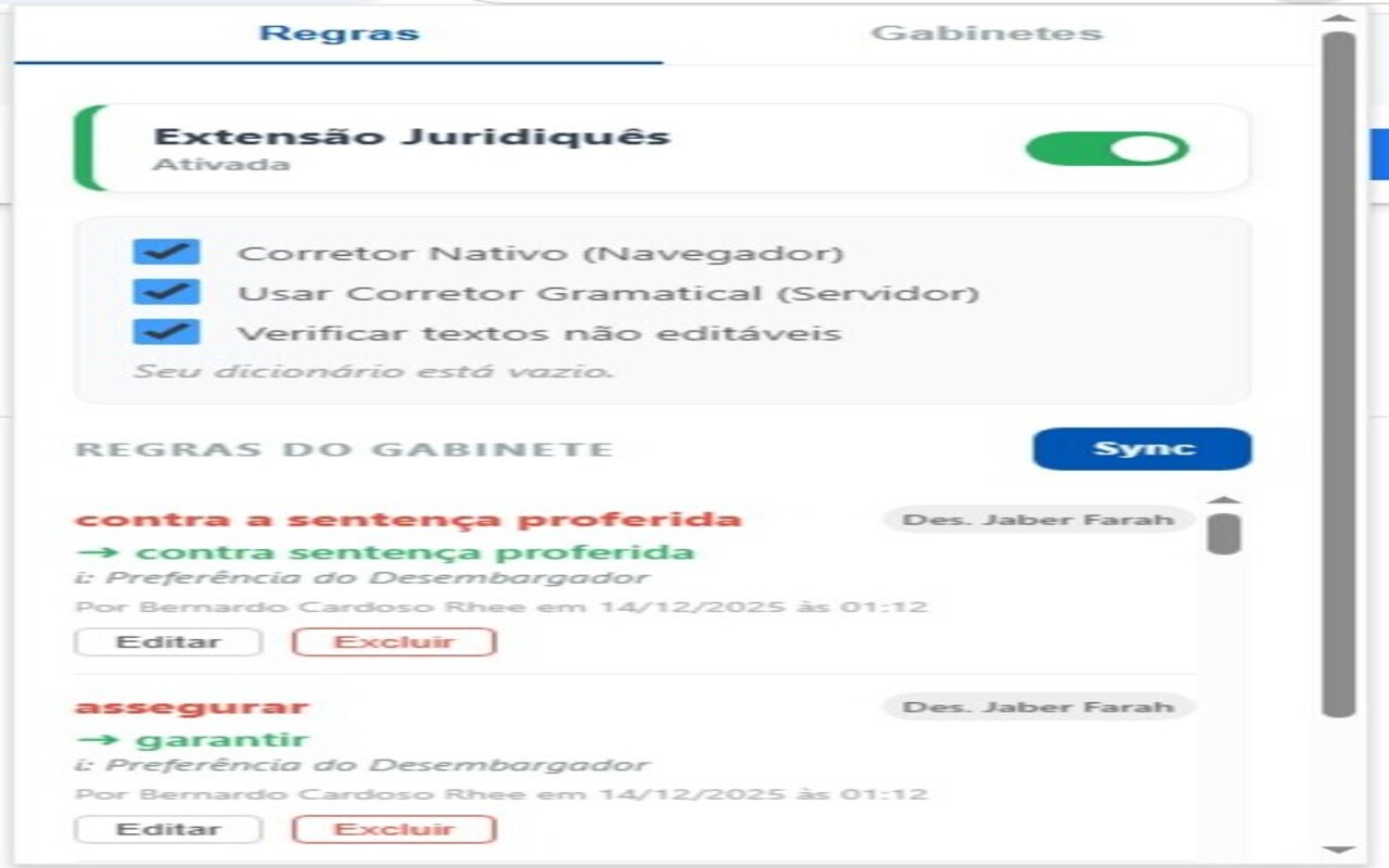 Juridiquês - Corretor Gramatical e Ortográfico para Grupos - 截图 3