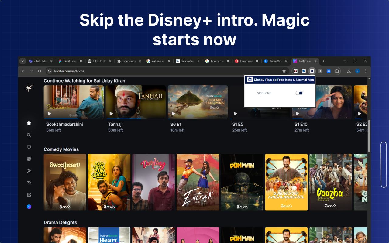 Disney Plus ad Free – Intro & Normal Ads - 截图 1