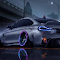 BMW M4 Neon Rain Night Drift Live Wallpaper