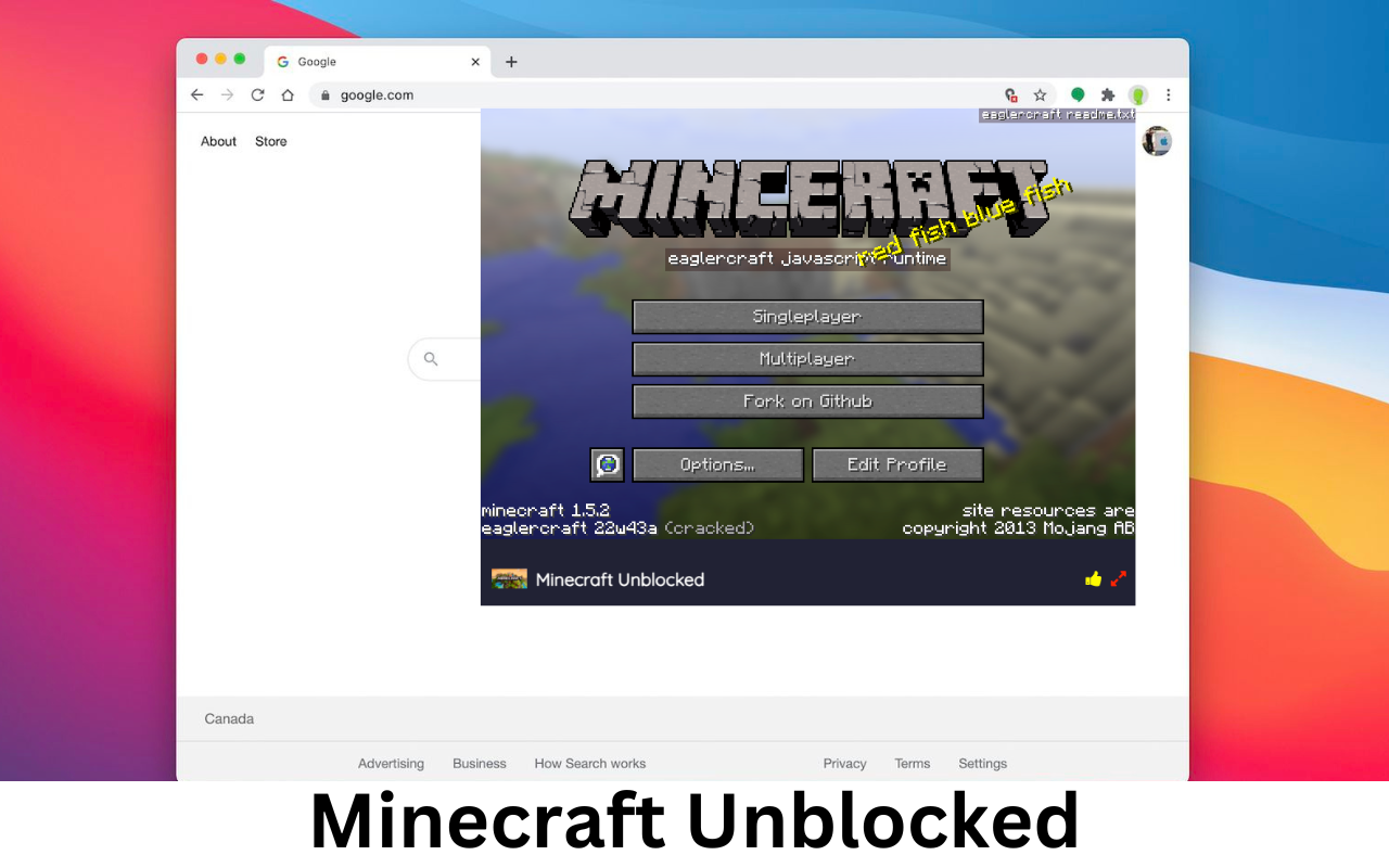Minecraft Unblocked - 截图 1