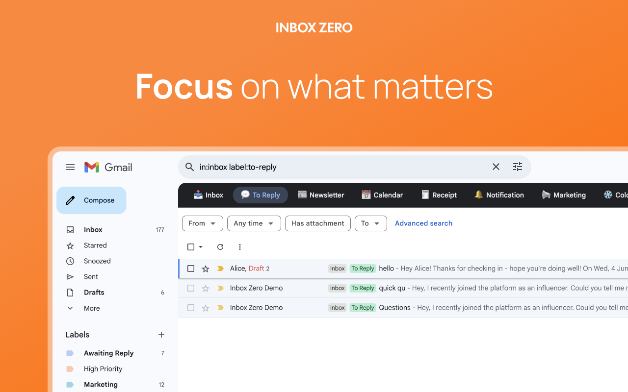 Inbox Zero Tabs for Gmail - 截图 4
