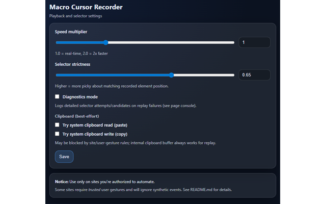Macro Cursor Recorder - 截图 1