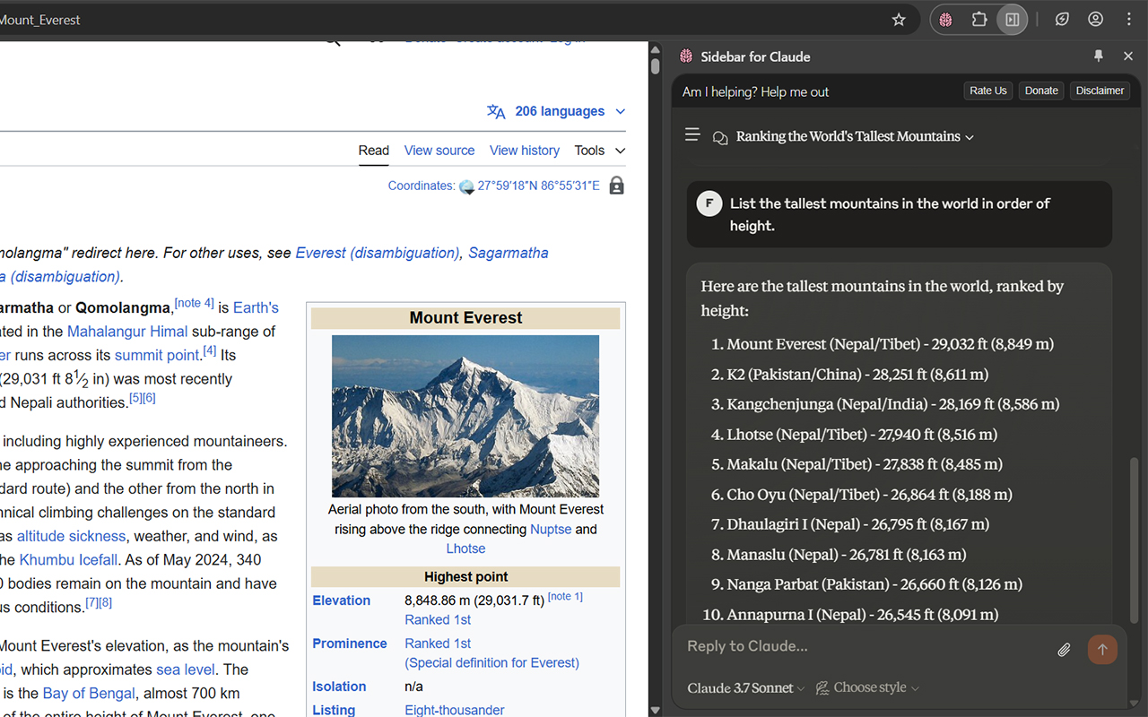 Sidebar for Claude: Privacy First AI Sidebar - 截图 1