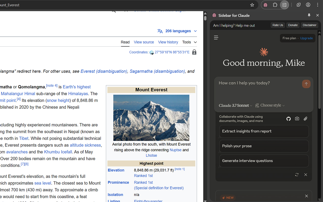 Sidebar for Claude: Privacy First AI Sidebar - 截图 2