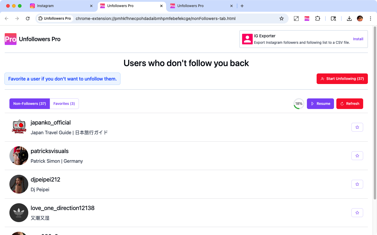 Unfollowers Pro - IG Auto Unfollow - 截图 2