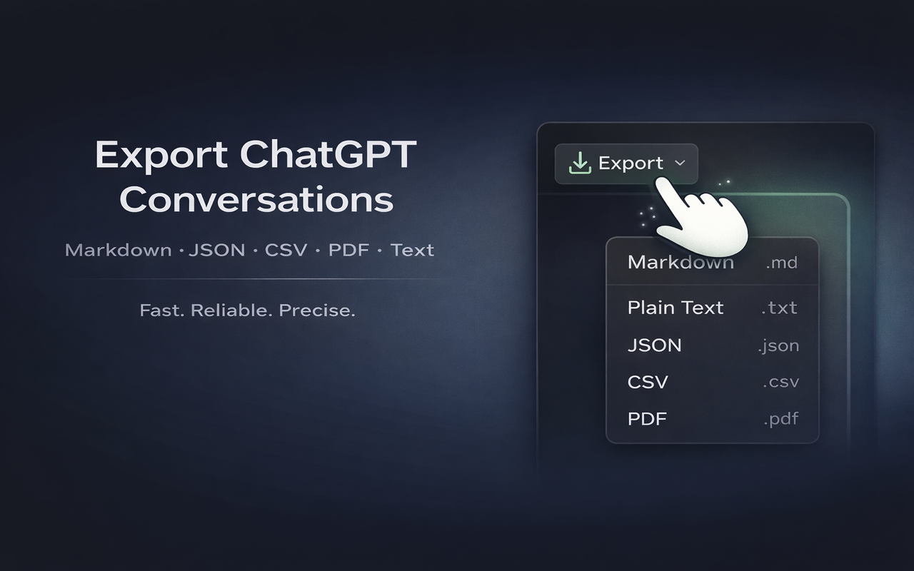 ChatGPT Exporter — Export Chat to PDF, Markdown, JSON & CSV - 截图 3