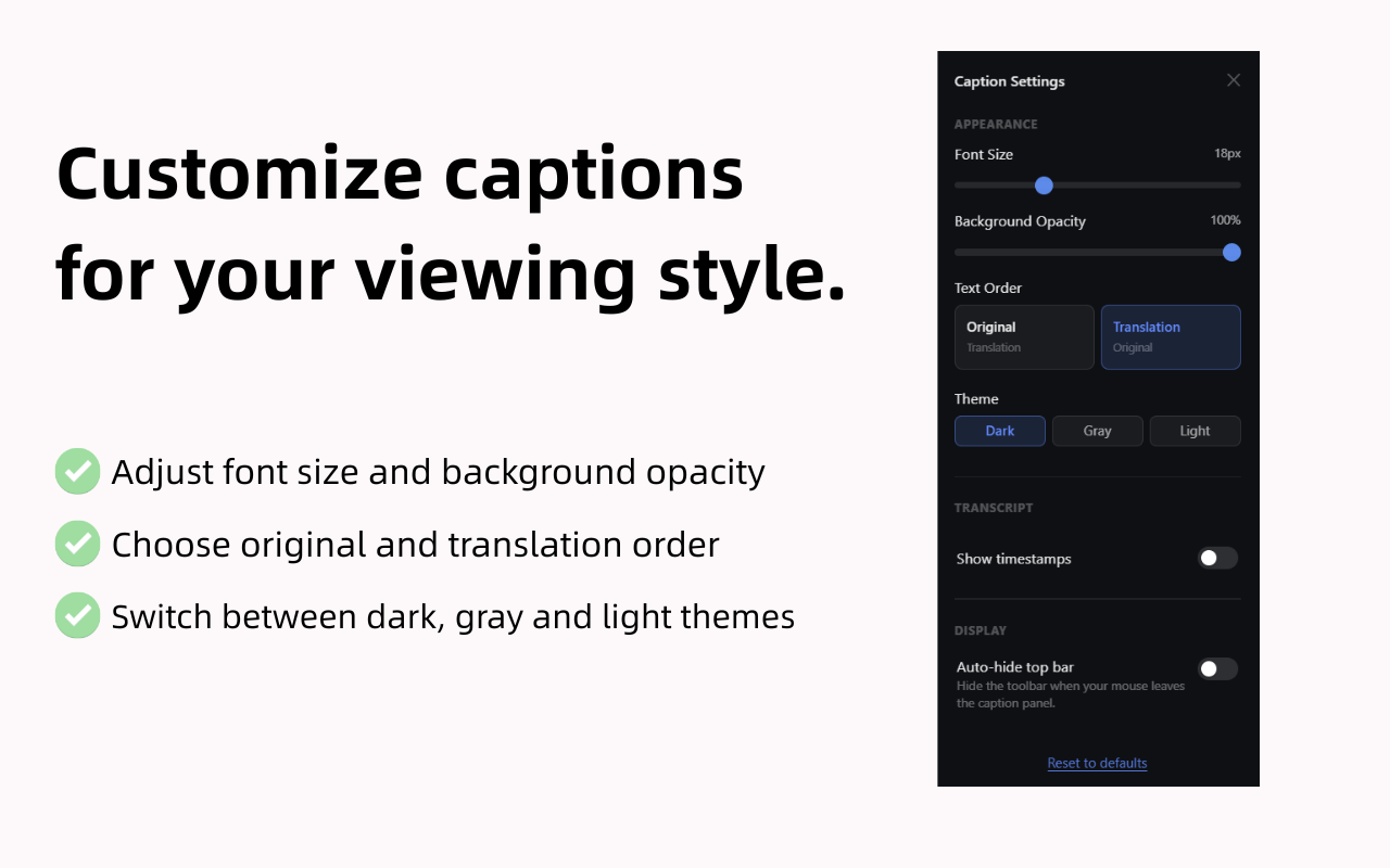 Google Meet、Zoom 和 MS Teams 实时字幕与翻译 - 截图 3