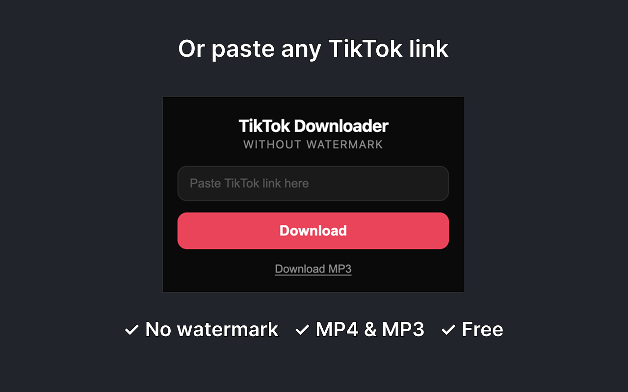 TikTok Video Downloader – No Watermark - 截图 1