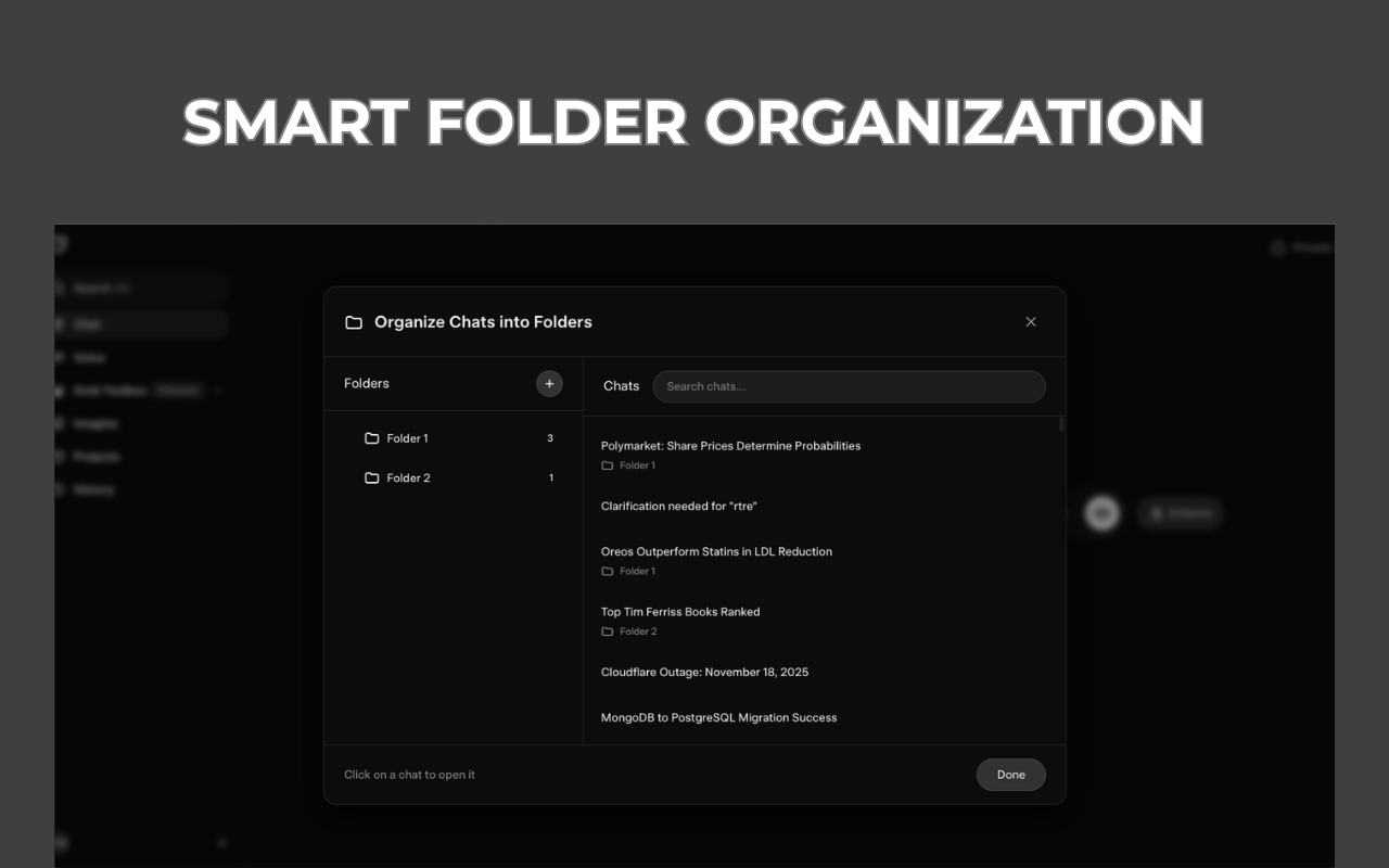 Toolbox for Grok | Folders, Export, Bulk Delete - 截图 5